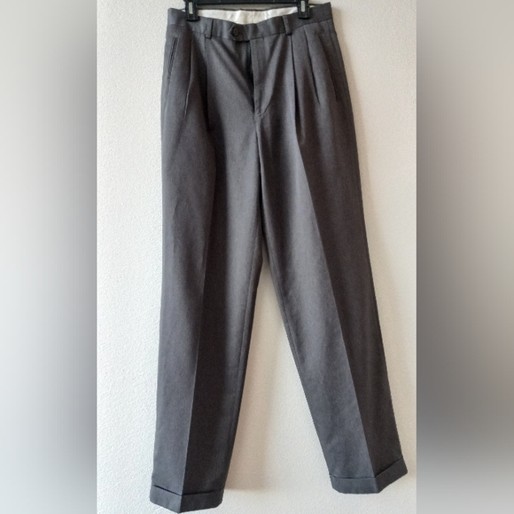 Braggi Men's Grey Business Slacks 32x34 - Picture 1 of 7